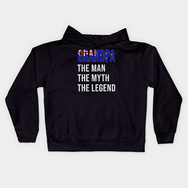 Grand Father New Zealander Grandpa The Man The Myth The Legend - Gift for New Zealander Dad With Roots From  New Zealand Kids Hoodie by Country Flags